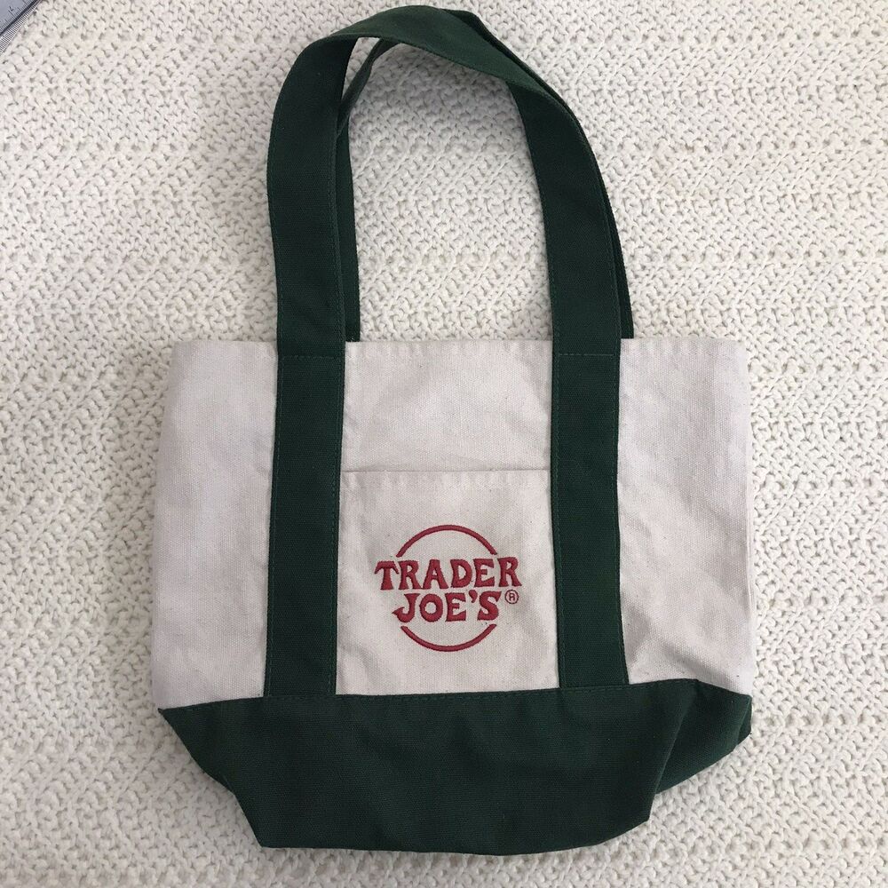 TRADER JOE'S MINI CANVAS BAG GREEN